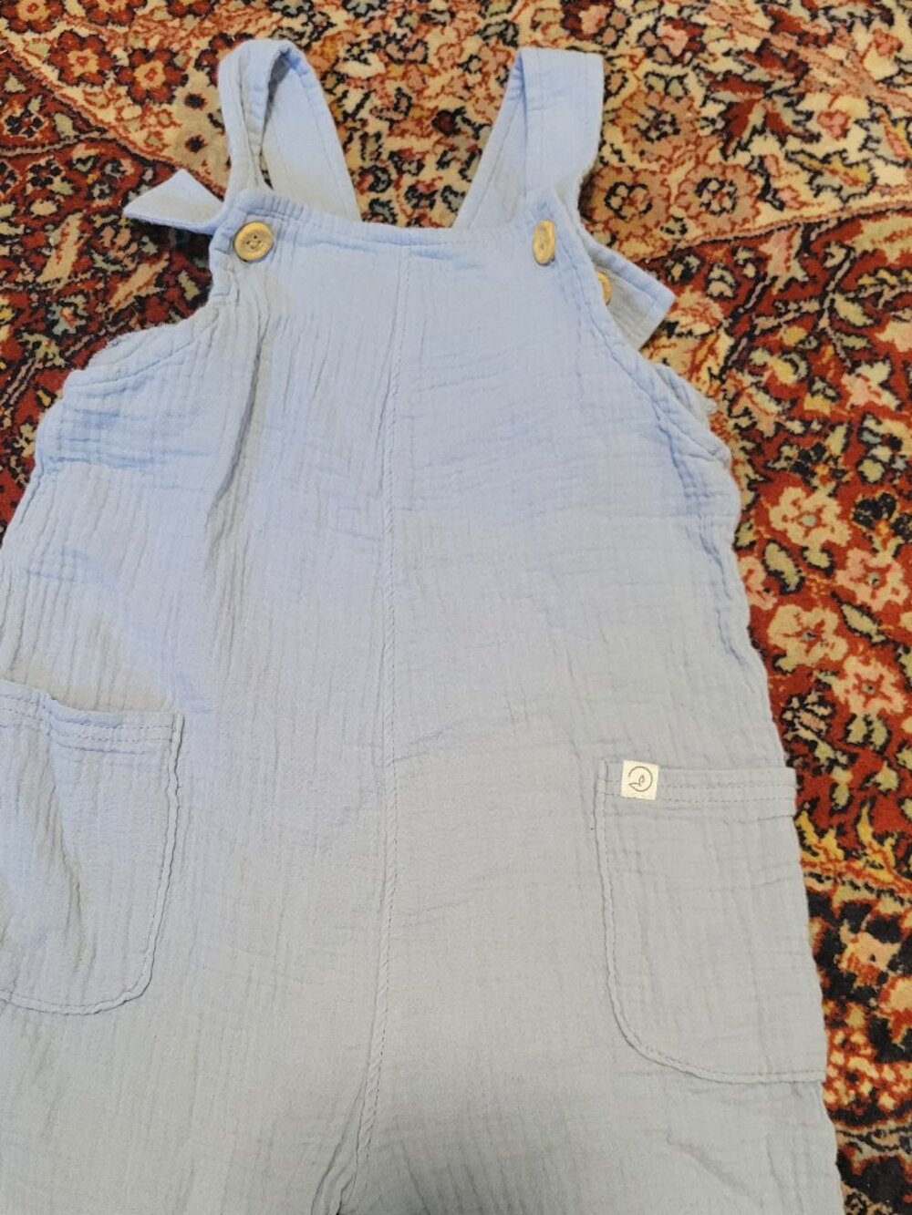 Little Planet Cotton Blue Jumpsuit Shorts Size 4